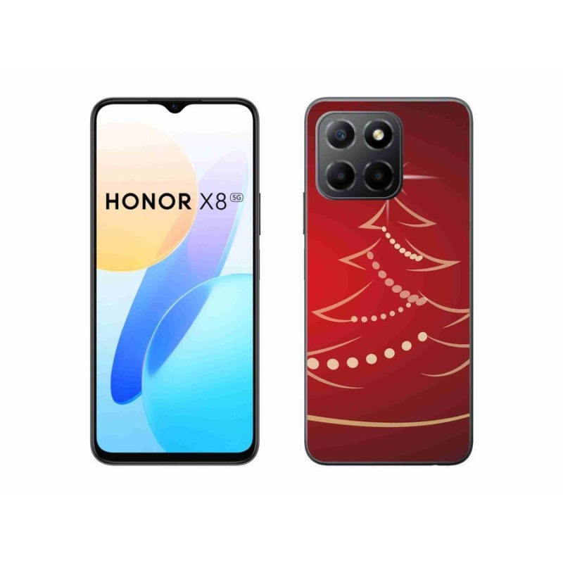 Gélový kryt mmCase na mobil Honor X8 5G/Honor 70 Lite 5G - kreslený vianočný stromček