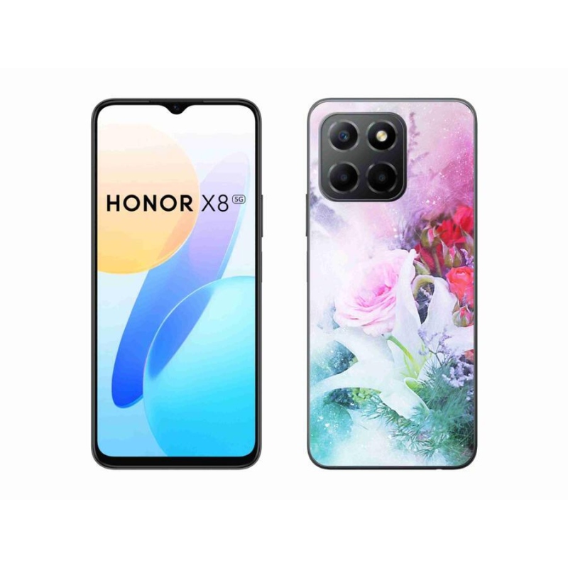 Gélový kryt mmCase na mobil Honor X8 5G/Honor 70 Lite 5G - kvety 4