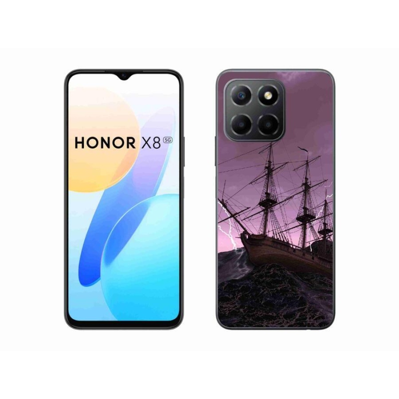 Gélový kryt mmCase na mobil Honor X8 5G/Honor 70 Lite 5G - loď v búrke