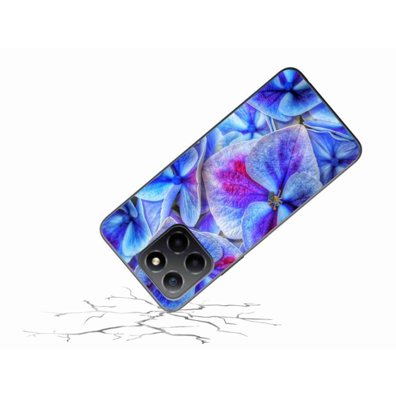 Gélový kryt mmCase na mobil Honor X8 5G/Honor 70 Lite 5G - modré kvety 1