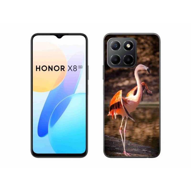 Gélový kryt mmCase na mobil Honor X8 5G/Honor 70 Lite 5G - plameniak 2