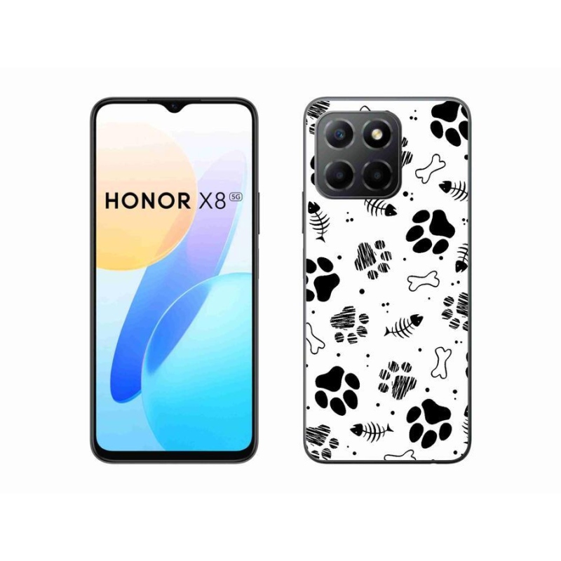 Gélový kryt mmCase na mobil Honor X8 5G/Honor 70 Lite 5G - psie labky 1