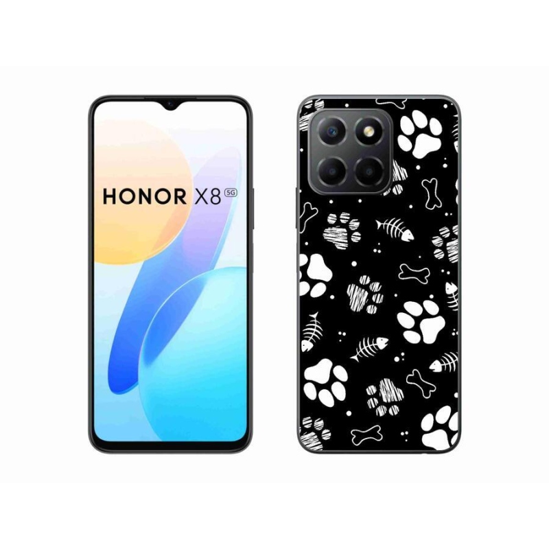 Gélový kryt mmCase na mobil Honor X8 5G/Honor 70 Lite 5G - psie labky