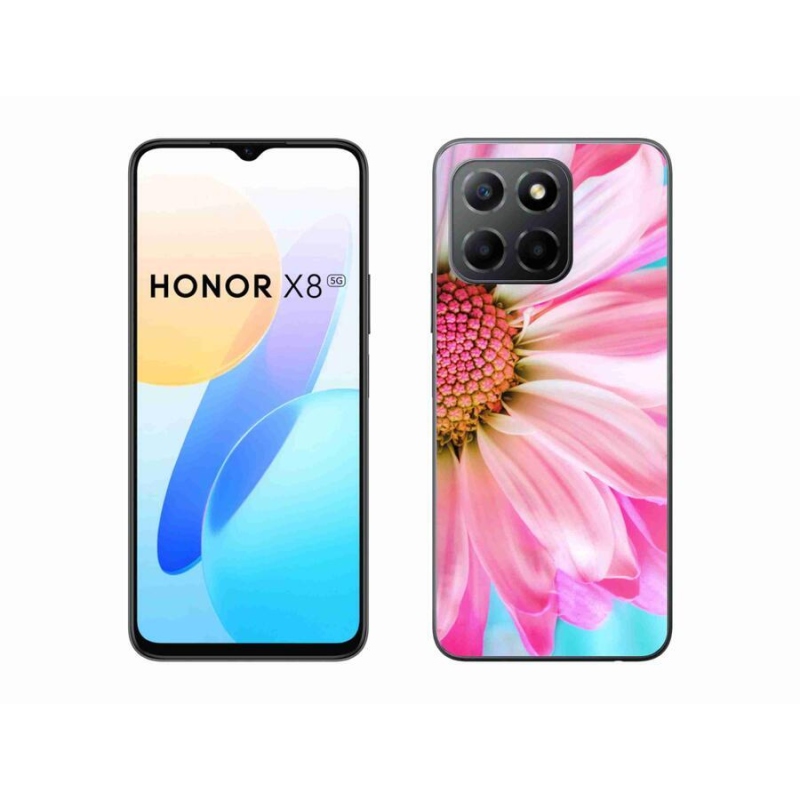 Gélový kryt mmCase na mobil Honor X8 5G/Honor 70 Lite 5G - ružová kvetina