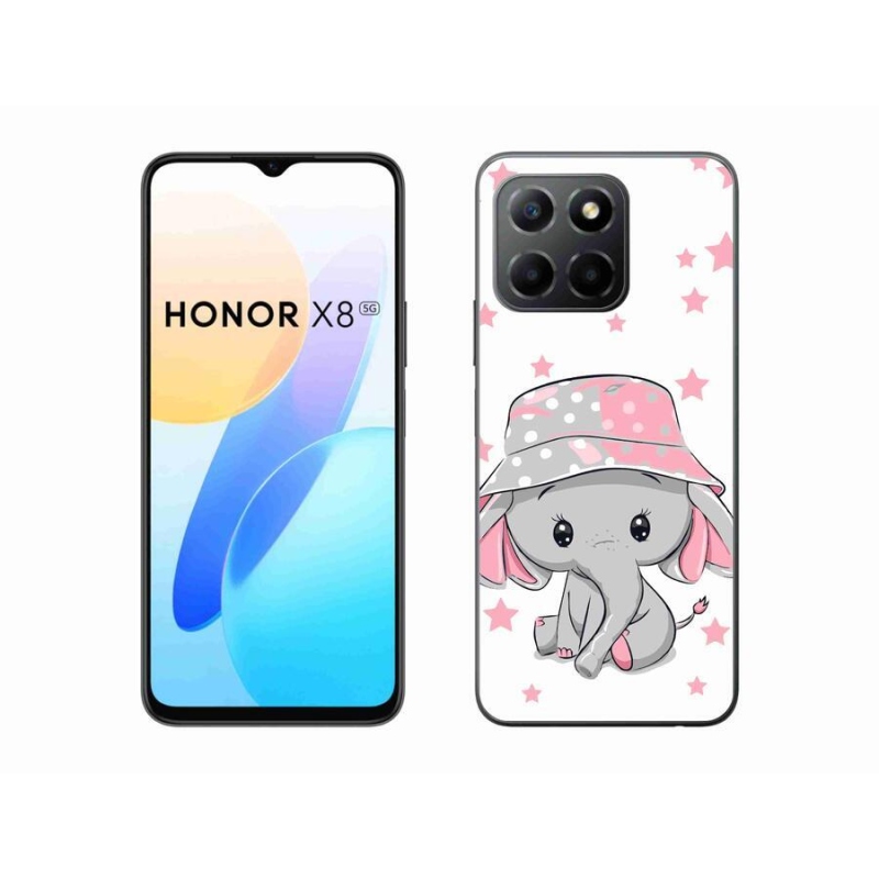 Gélový kryt mmCase na mobil Honor X8 5G/Honor 70 Lite 5G - ružový slon