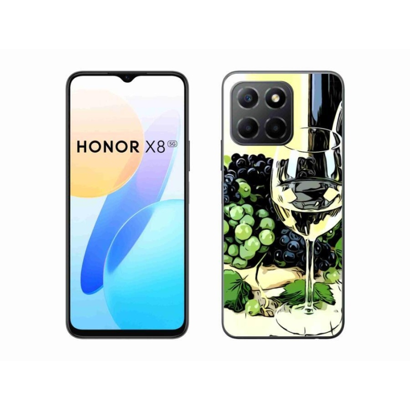 Gélový kryt mmCase na mobil Honor X8 5G/Honor 70 Lite 5G - pohár vína