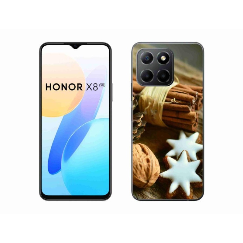 Gélový kryt mmCase na mobil Honor X8 5G/Honor 70 Lite 5G - škorica a perníčky