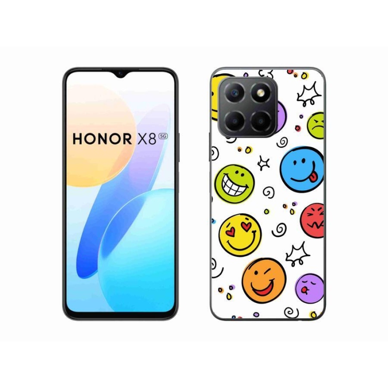 Gélový kryt mmCase na mobil Honor X8 5G/Honor 70 Lite 5G - smajlíci