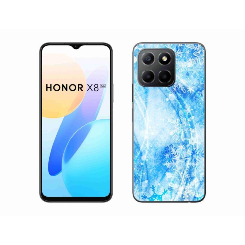 Gélový kryt mmCase na mobil Honor X8 5G/Honor 70 Lite 5G - snehové vločky
