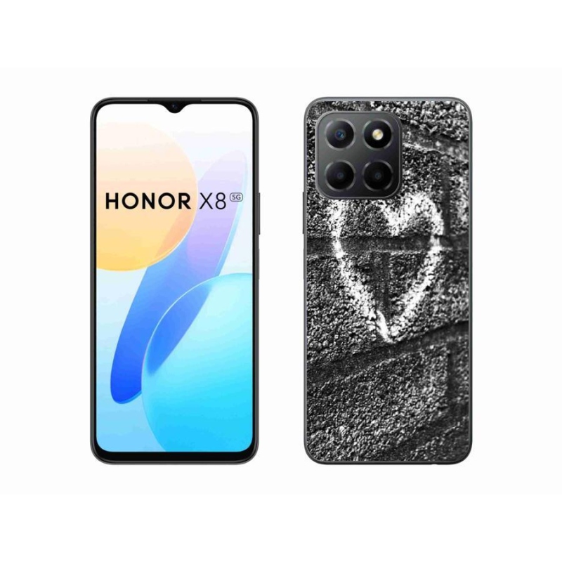Gélový kryt mmCase na mobil Honor X8 5G/Honor 70 Lite 5G - srdce na stene