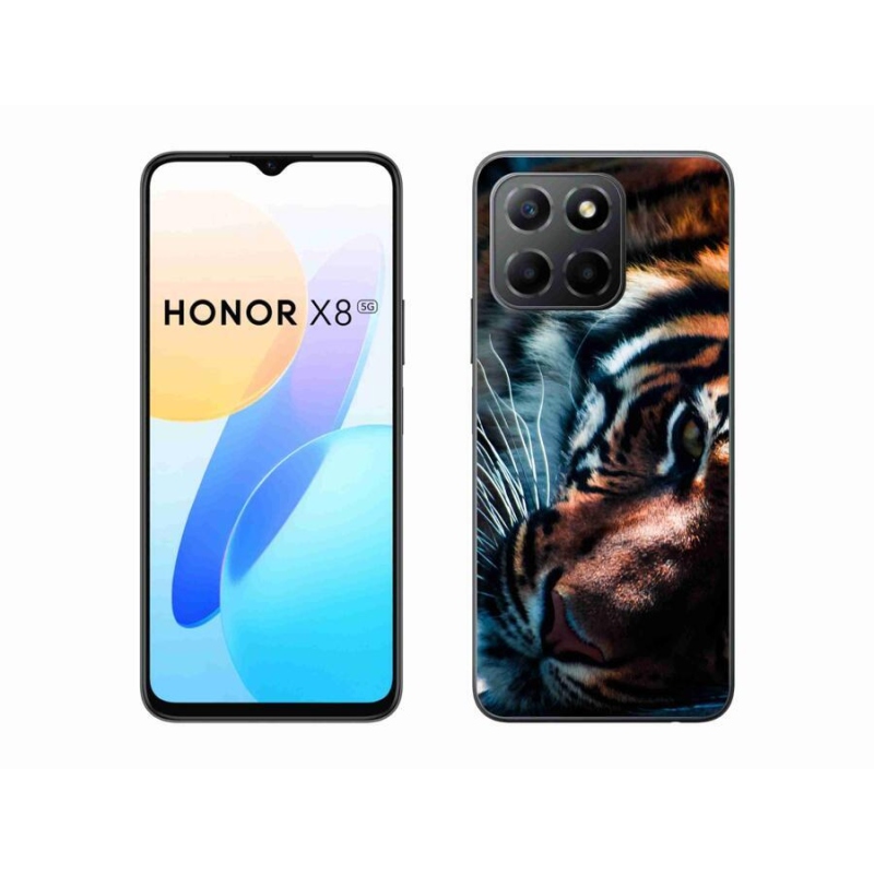 Gélový kryt mmCase na mobil Honor X8 5G/Honor 70 Lite 5G - tigrie pohľad