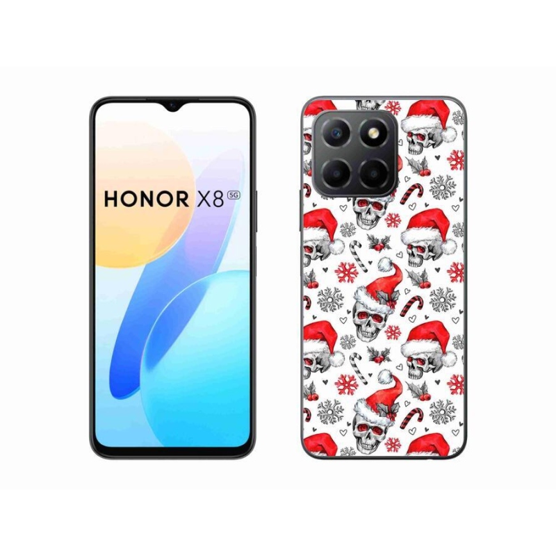 Gélový kryt mmCase na mobil Honor X8 5G/Honor 70 Lite 5G - vianočné lebky