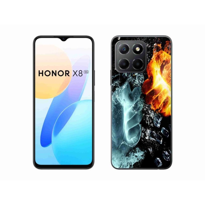 Gélový kryt mmCase na mobil Honor X8 5G/Honor 70 Lite 5G - voda a oheň