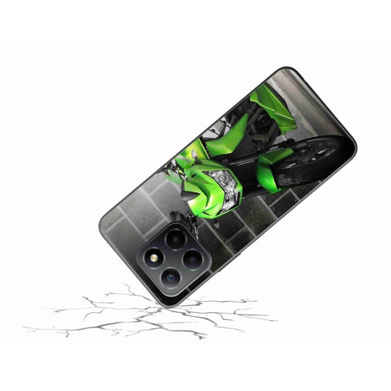 Gélový kryt mmCase na mobil Honor X8 5G/Honor 70 Lite 5G - zelená motorka
