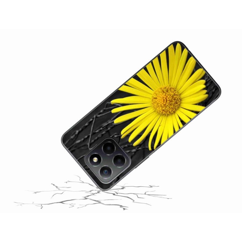 Gélový kryt mmCase na mobil Honor X8 5G/Honor 70 Lite 5G - žltá kvetina