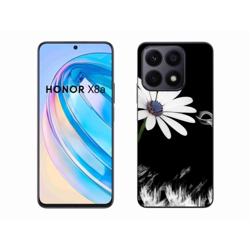 Gélový kryt mmCase na mobil Honor X8a - biela kvetina