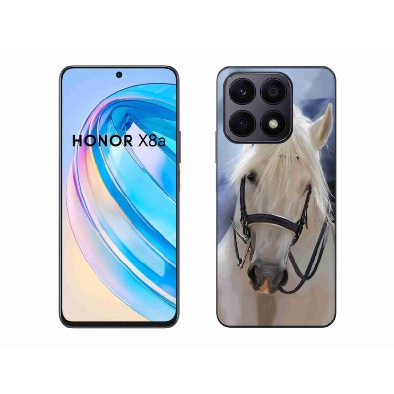 Gélový kryt mmCase na mobil Honor X8a - biely kôň