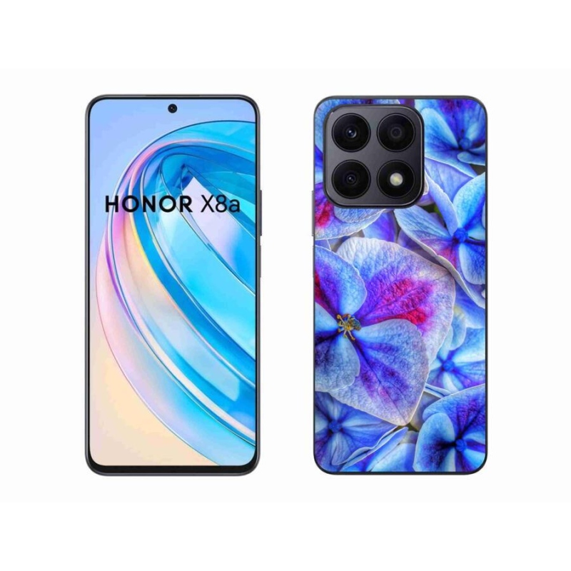 Gélový kryt mmCase na mobil Honor X8a - modré kvety 1