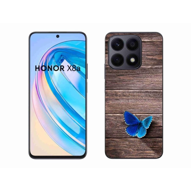 Gélový kryt mmCase na mobil Honor X8a - modrý motýľ 1