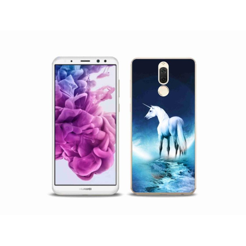 Gélový kryt mmCase na mobil Huawei Mate 10 Lite - biely jednorožec