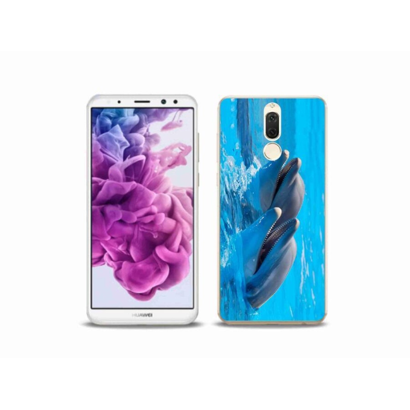 Gélový kryt mmCase na mobil Huawei Mate 10 Lite - delfíny