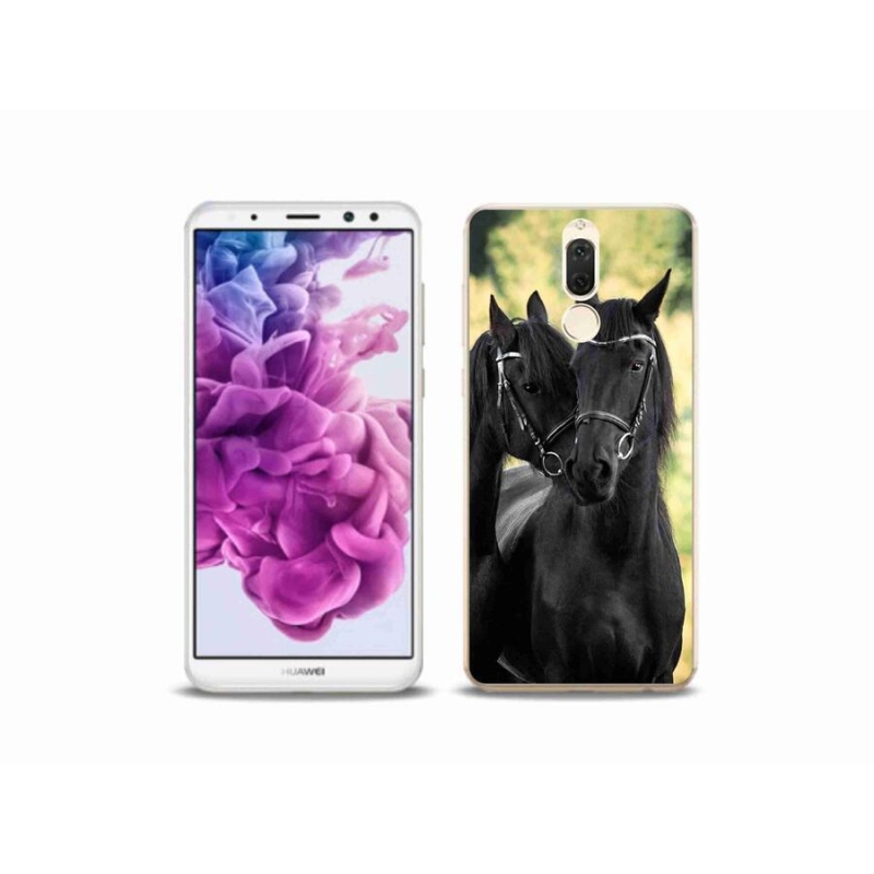 Gélový kryt mmCase na mobil Huawei Mate 10 Lite - dva čierne kone