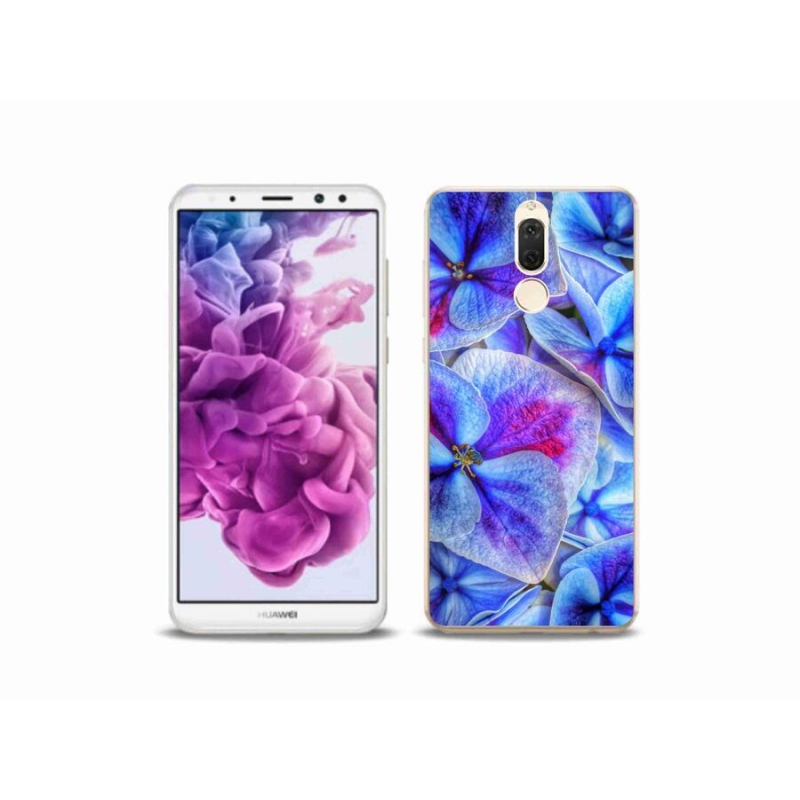 Gélový kryt mmCase na mobil Huawei Mate 10 Lite - modré kvety 1