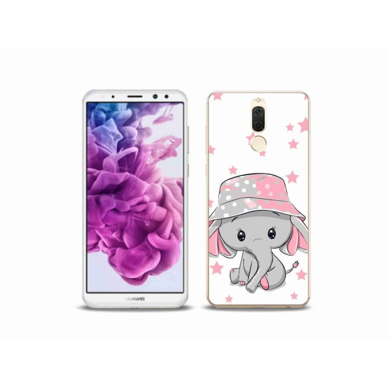 Gélový kryt mmCase na mobil Huawei Mate 10 Lite - ružový slon