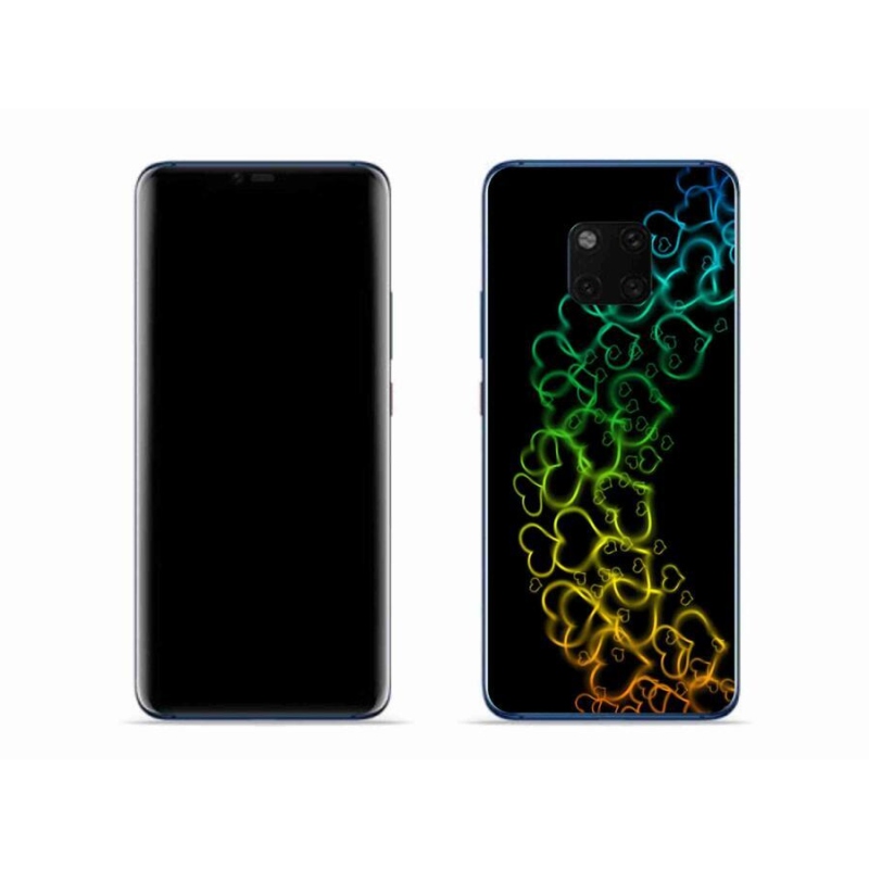 Gélový kryt mmCase na mobil Huawei Mate 20 Pro - farebná srdiečka