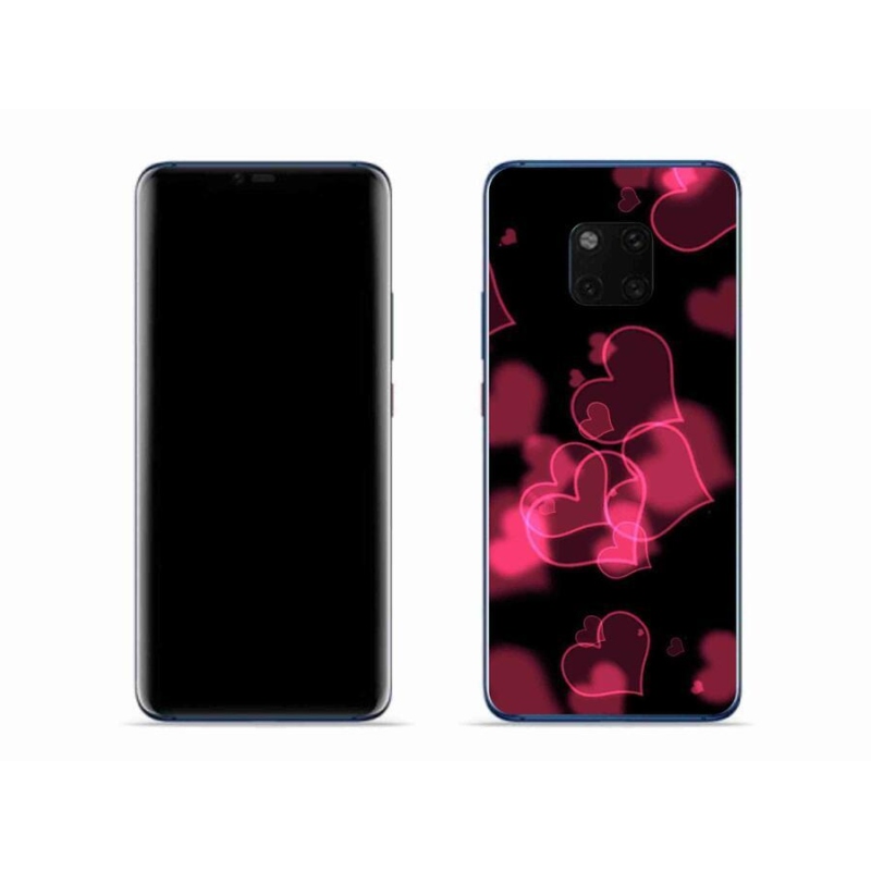 Gélový kryt mmCase na mobil Huawei Mate 20 Pro - červené srdiečka