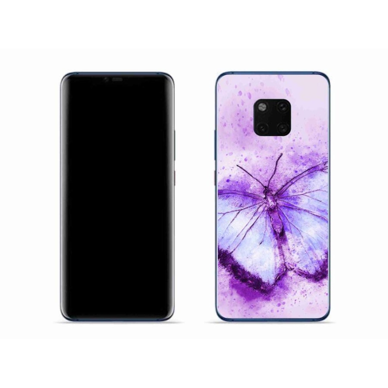 Gélový kryt mmCase na mobil Huawei Mate 20 Pro - fialový motýľ