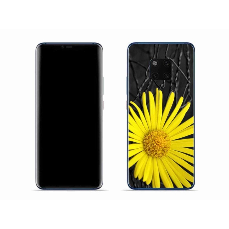 Gélový kryt mmCase na mobil Huawei Mate 20 Pro - žltý kvet