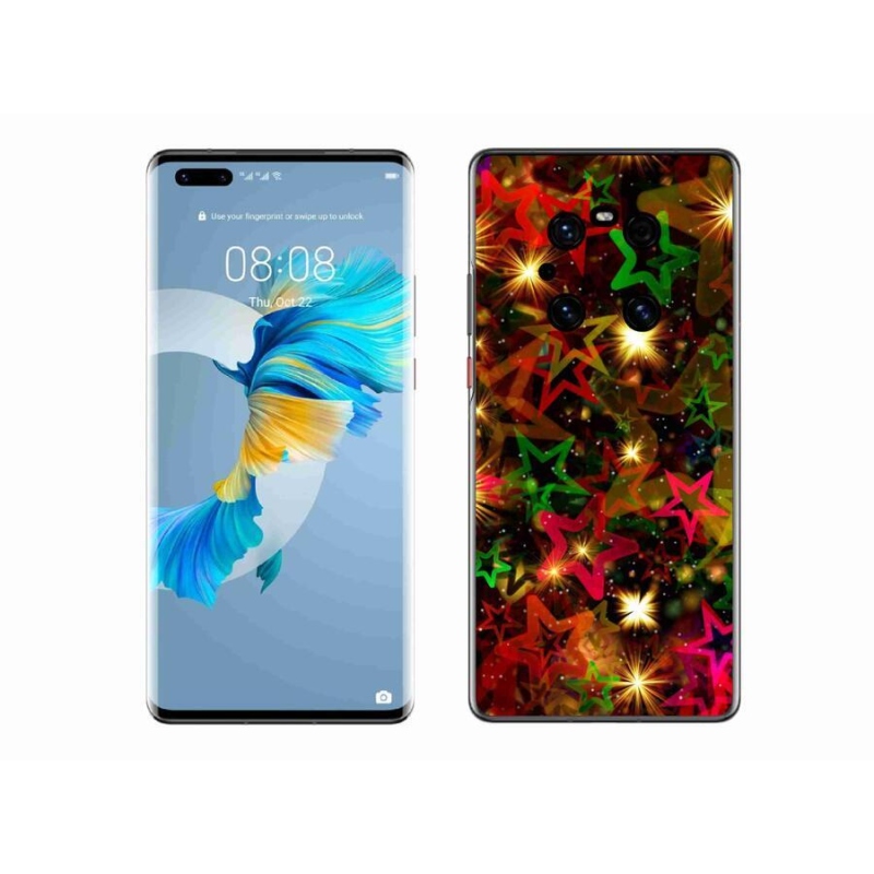 Gélový kryt mmCase na mobil Huawei Mate 40 Pro - farebné hviezdičky