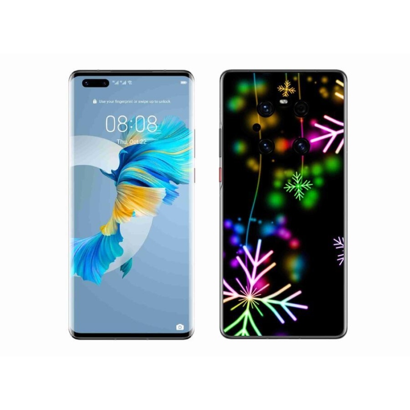 Gélový kryt mmCase na mobil Huawei Mate 40 Pro - farebné vločky