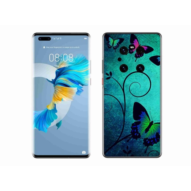 Gélový kryt mmCase na mobil Huawei Mate 40 Pro - farební motýle