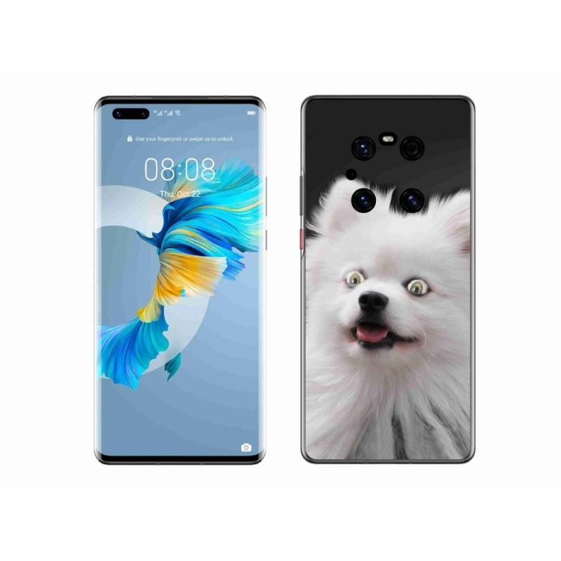 Gélový kryt mmCase na mobil Huawei Mate 40 Pro - biely špic