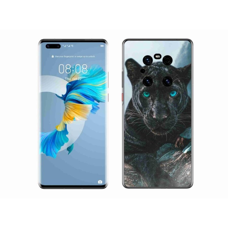 Gélový kryt mmCase na mobil Huawei Mate 40 Pro - čierny panter