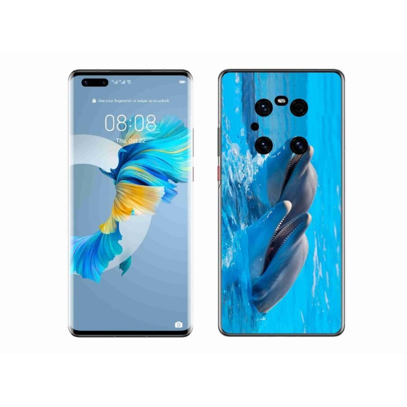 Gélový kryt mmCase na mobil Huawei Mate 40 Pro - delfíny