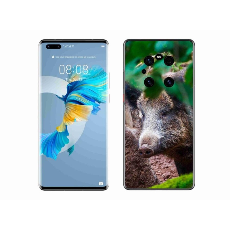 Gélový kryt mmCase na mobil Huawei Mate 40 Pro - divoké prasa