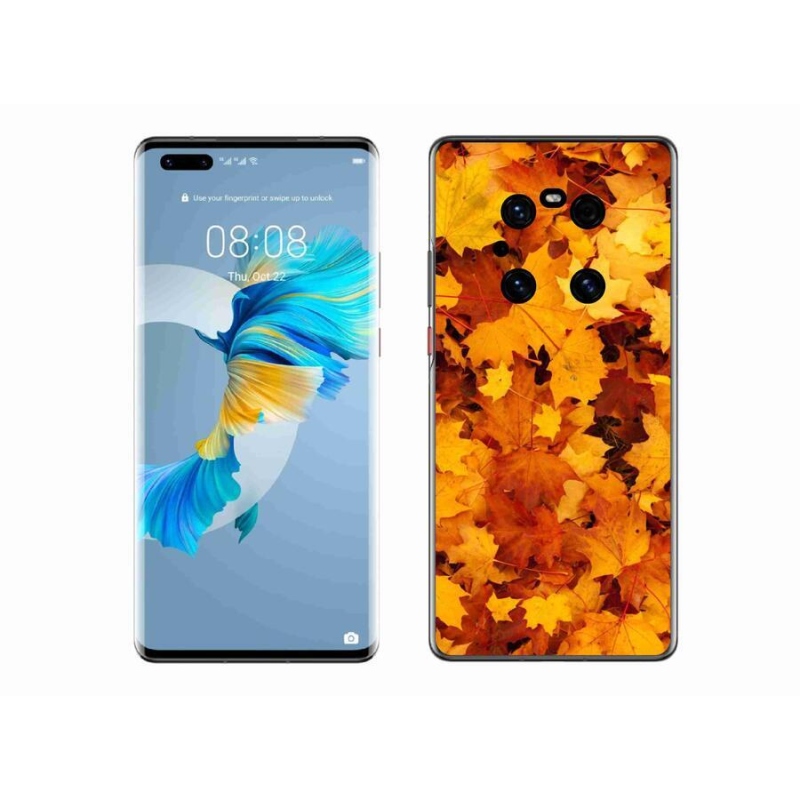 Gélový kryt mmCase na mobil Huawei Mate 40 Pro - javorové listy