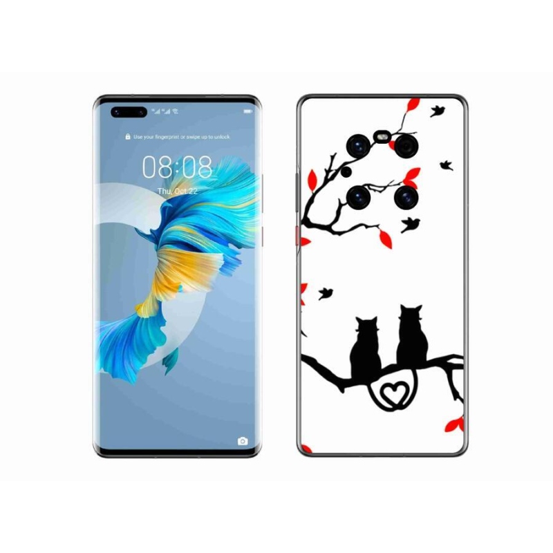 Gélový kryt mmCase na mobil Huawei Mate 40 Pro - mačací láska