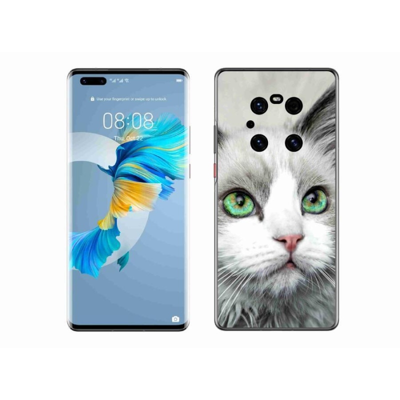 Gélový kryt mmCase na mobil Huawei Mate 40 Pro - mačací pohľad