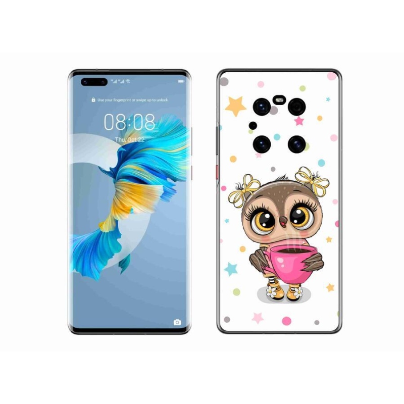 Gélový kryt mmCase na mobil Huawei Mate 40 Pro - kreslená sovička