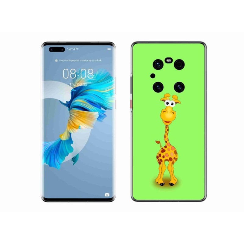 Gélový kryt mmCase na mobil Huawei Mate 40 Pro - kreslená žirafa