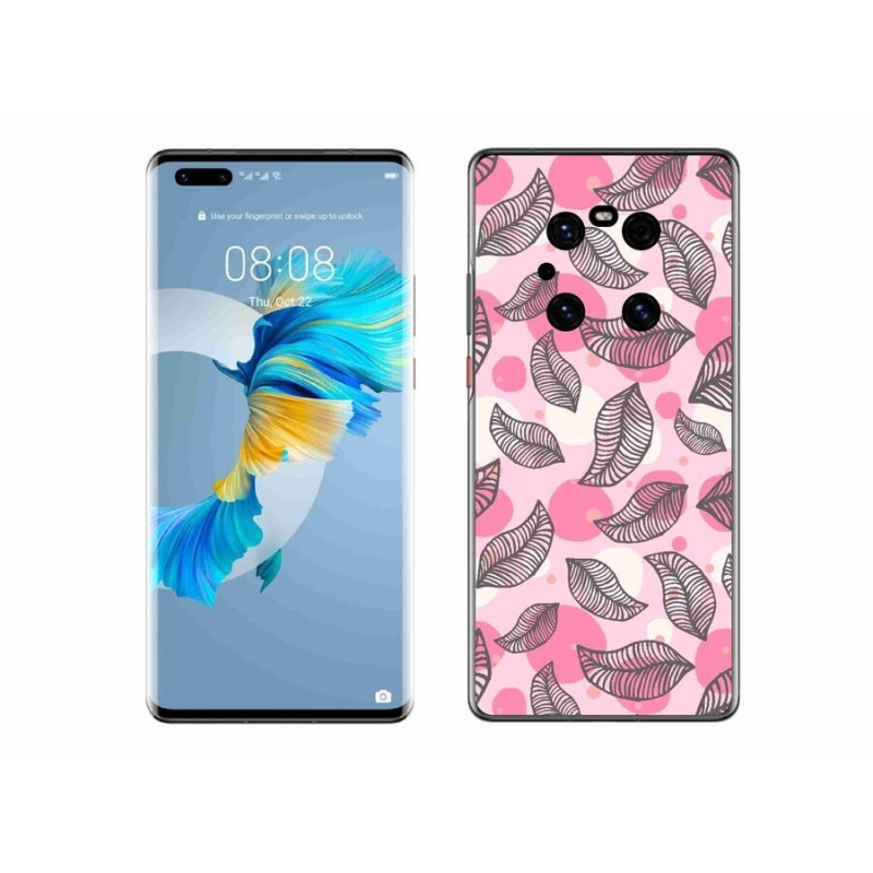 Gélový kryt mmCase na mobil Huawei Mate 40 Pro - kreslené padajúce listy