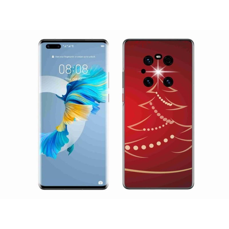 Gélový kryt mmCase na mobil Huawei Mate 40 Pro - kreslený vianočný stromček