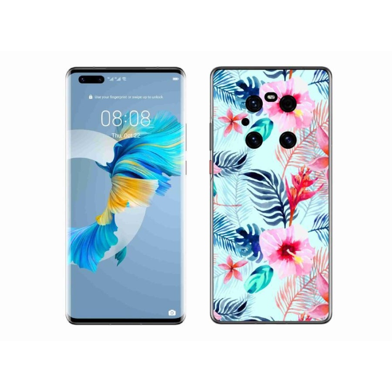 Gélový kryt mmCase na mobil Huawei Mate 40 Pro - kvety