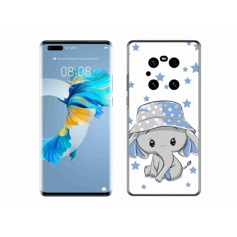 Gélový kryt mmCase na mobil Huawei Mate 40 Pro - modrý slon