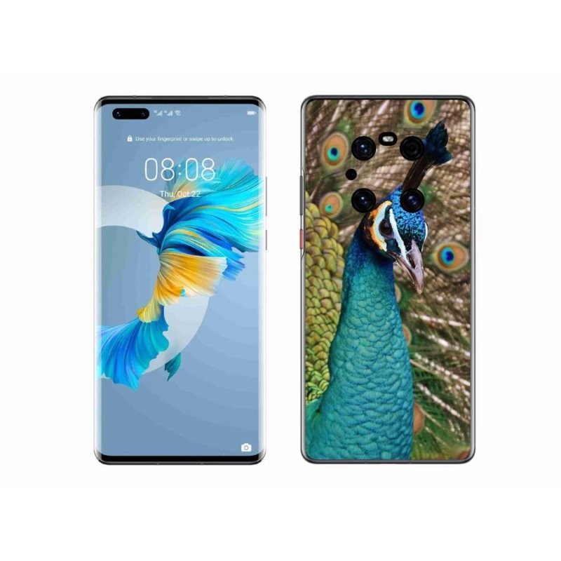 Gélový kryt mmCase na mobil Huawei Mate 40 Pro - páv