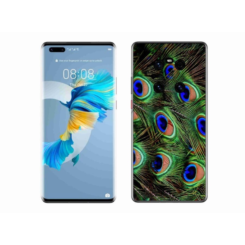 Gélový kryt mmCase na mobil Huawei Mate 40 Pro - pávie perie